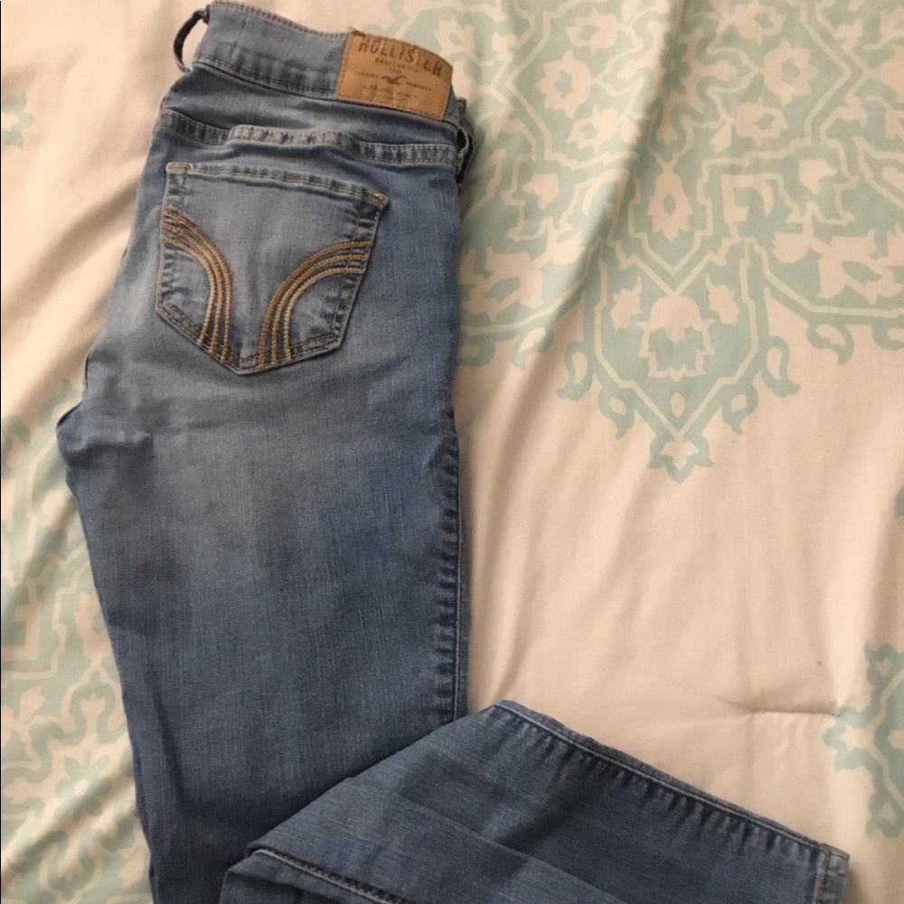 Light washed blue jeans